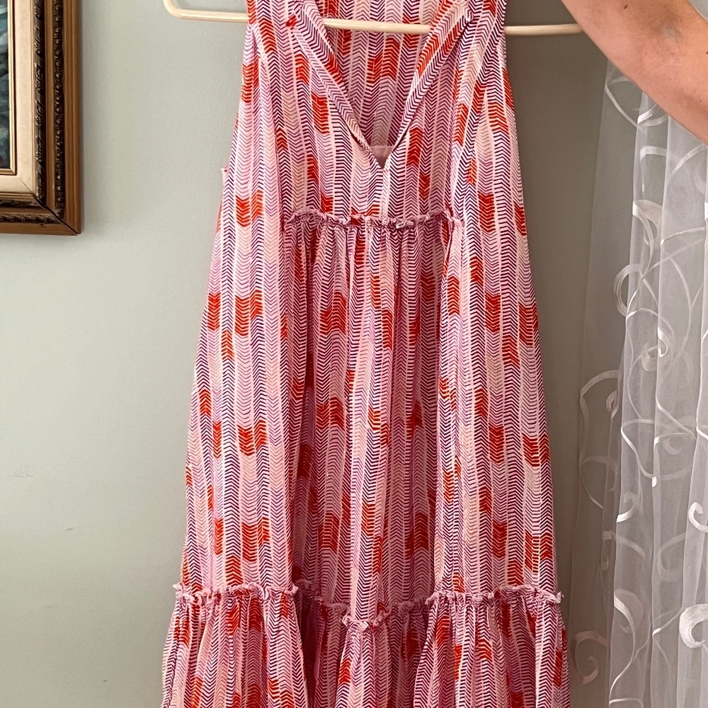 LEMLEM sundress size S, orangey peach and white.
